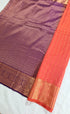 Kanchi Vegan Silk Saree With Contrast Blouse and Rich Jari Pallu