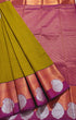 Kanchi Vegan Silk Saree With Contrast Blouse and Rich Jari Pallu