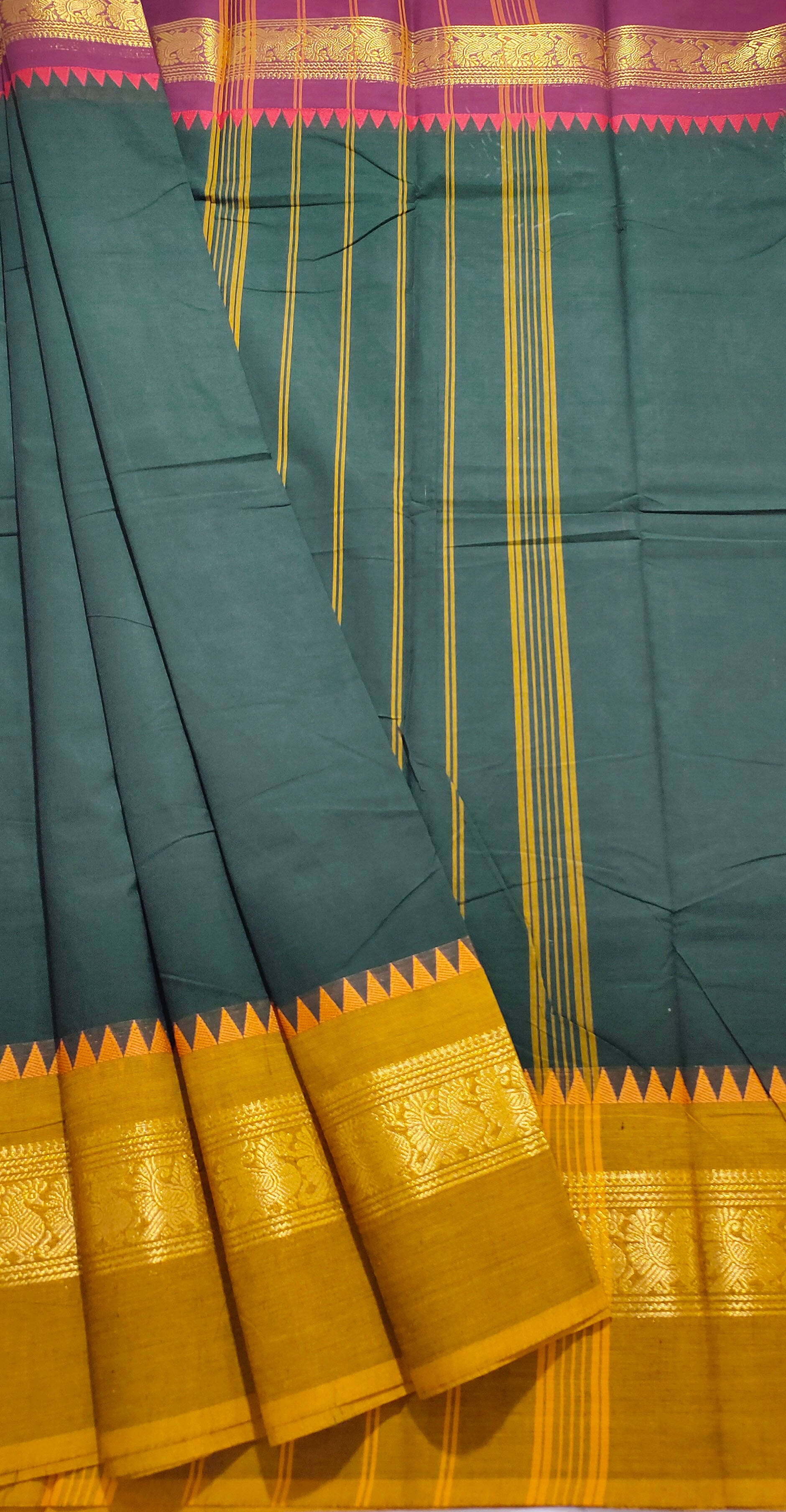 Kanchipuram Cotton Saree with Blouse