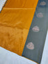 Kanchi Vegan Silk Saree With Contrast Blouse and Rich Jari Pallu