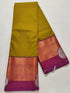 Kanchi Vegan Silk Saree With Contrast Blouse and Rich Jari Pallu