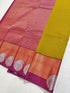 Kanchi Vegan Silk Saree With Contrast Blouse and Rich Jari Pallu