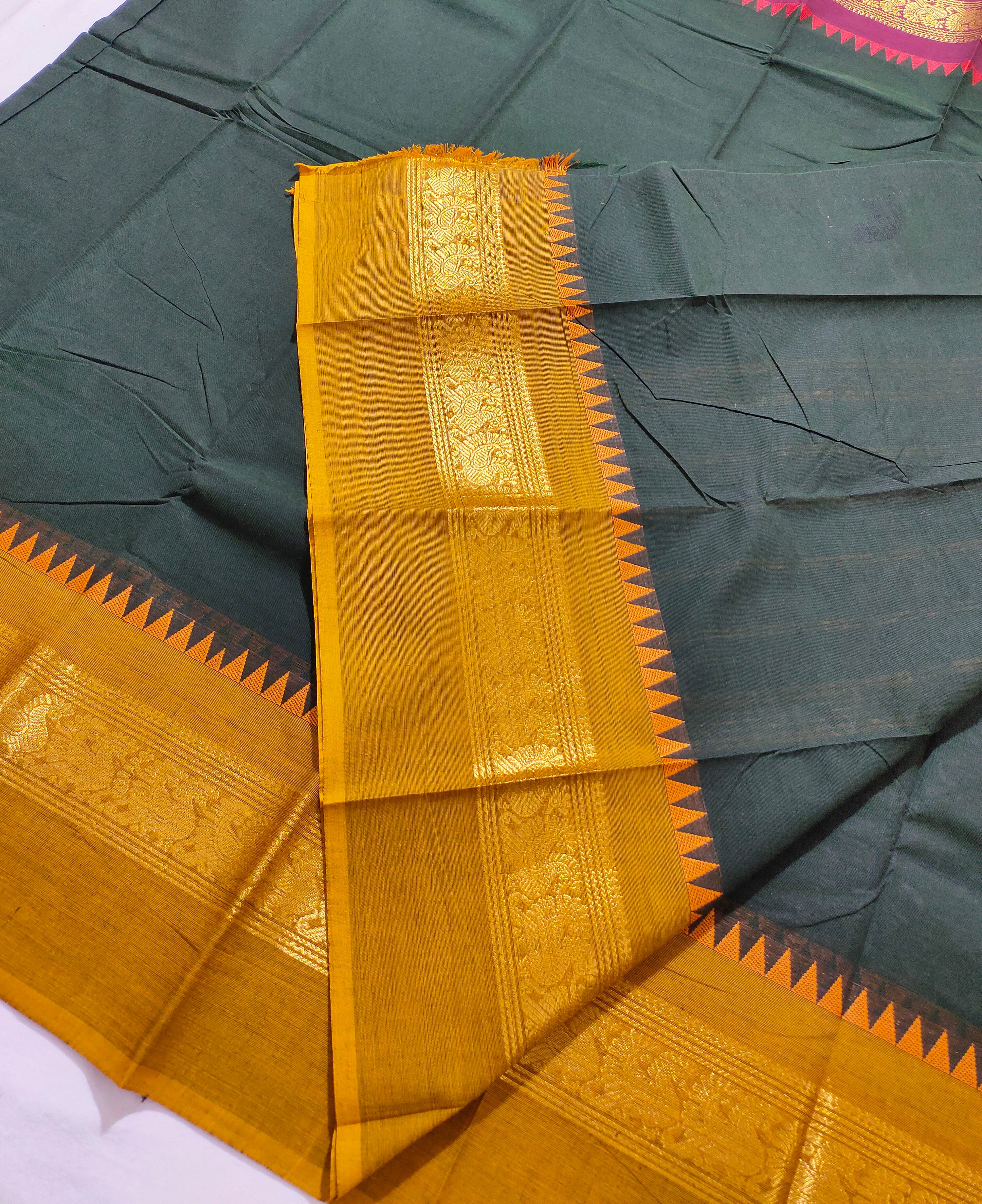 Kanchipuram Cotton Saree with Blouse
