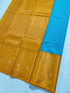 Kanchi Vegan Silk Saree With Contrast Blouse and Rich Jari Pallu