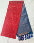 Kanchi Vegan Soft Silk Saree with Contrast Blouse and Rich Jari Pallu