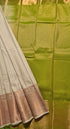 Kanchi Vegan Silk Saree With Contrast Blouse and Rich Jari Pallu