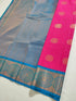 Kanchi Vegan Silk Saree With Contrast Blouse and Rich Jari Pallu