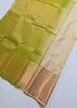 Kanchi Vegan Silk Saree With Contrast Blouse and Rich Jari Pallu
