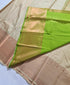 Kanchi Vegan Silk Saree With Contrast Blouse and Rich Jari Pallu