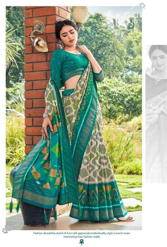 Shubh Shree Presents Sravanam Velvet Tusser Silk Sarees collection