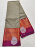 Kanchi Vegan Silk Saree With Contrast Blouse and Rich Jari Pallu