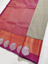 Kanchi Vegan Silk Saree With Contrast Blouse and Rich Jari Pallu