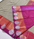 Kanchi Vegan Silk Saree With Contrast Blouse and Rich Jari Pallu