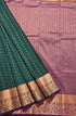 Kanchi Vegan Silk Saree With Contrast Blouse and Rich Jari Pallu