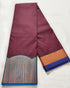 Kanchi Vegan Silk Saree With Contrast Blouse and Rich Jari Pallu