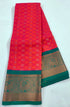 Kanchi Vegan Silk Saree With Contrast Blouse and Rich Jari Pallu