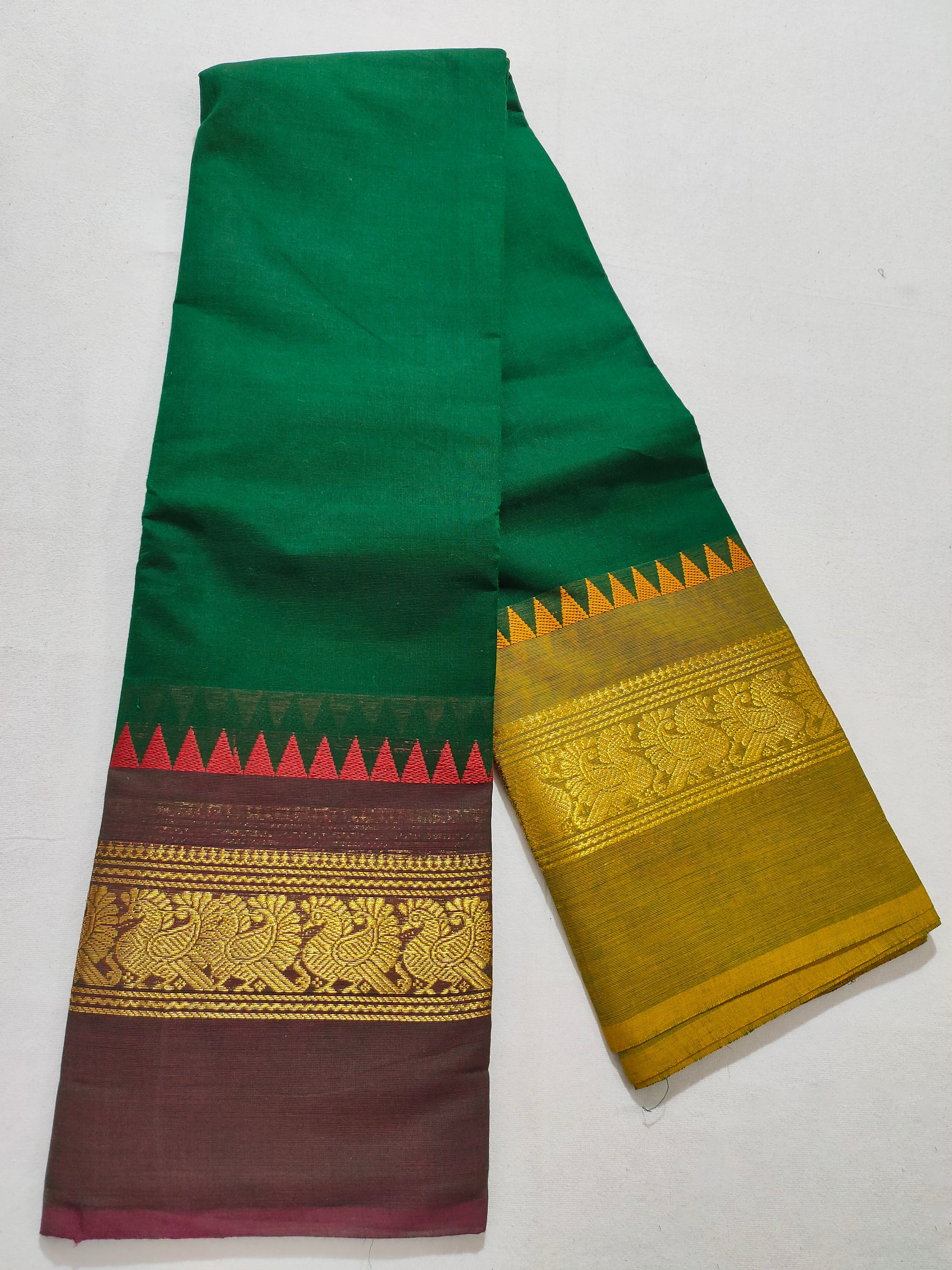 Kanchipuram Cotton Saree with Blouse
