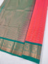 Kanchi Vegan Silk Saree With Contrast Blouse and Rich Jari Pallu