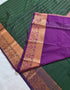 Kanchi Vegan Silk Saree With Contrast Blouse and Rich Jari Pallu
