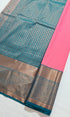 Kanchi Vegan Silk Saree With Contrast Blouse and Rich Jari Pallu
