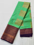 Kanchi Vegan Silk Saree With Contrast Blouse and Rich Jari Pallu