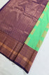 Kanchi Vegan Silk Saree With Contrast Blouse and Rich Jari Pallu
