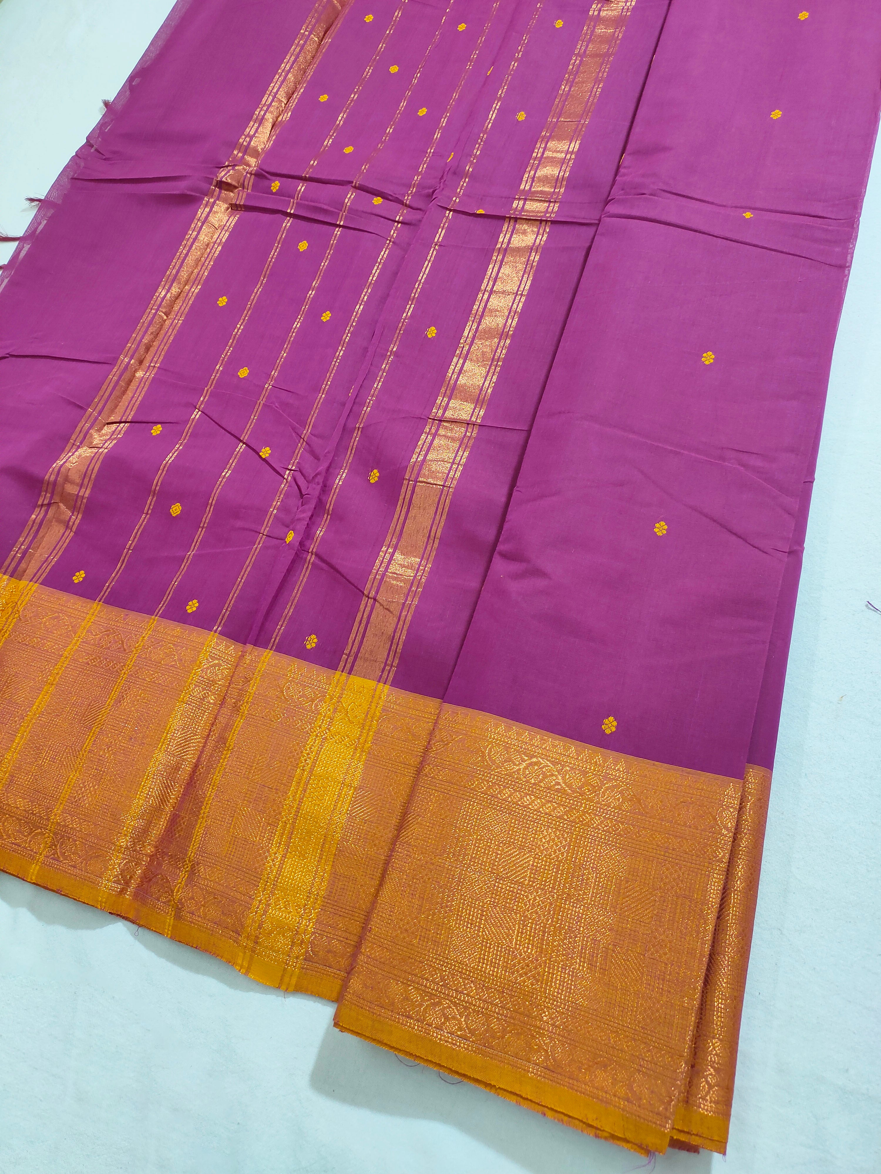 Kanchipuram Cotton Saree with Blouse