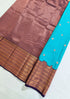 Kanchi Vegan Silk Saree With Contrast Blouse and Rich Jari Pallu