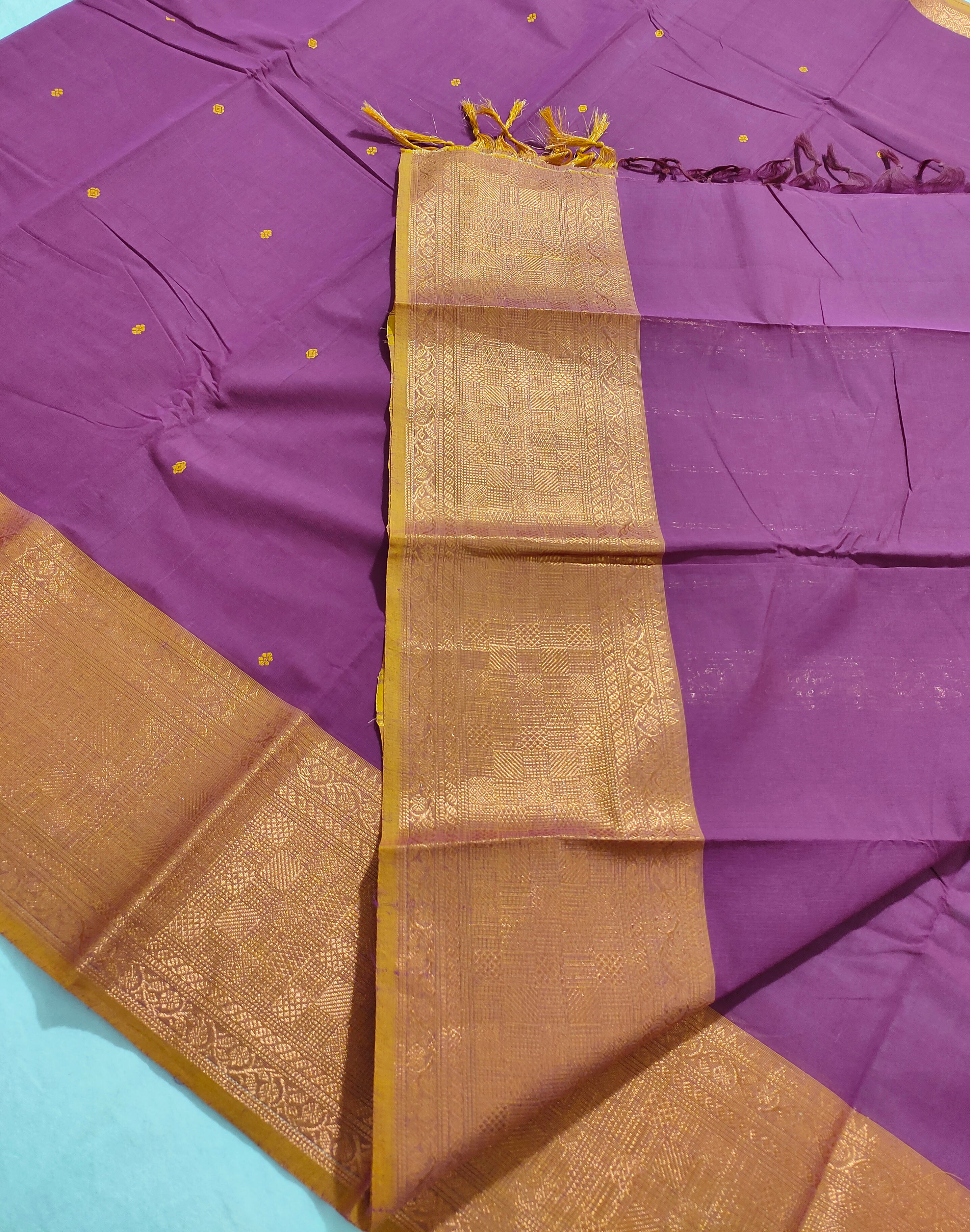 Kanchipuram Cotton Saree with Blouse