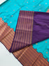 Kanchi Vegan Silk Saree With Contrast Blouse and Rich Jari Pallu