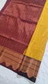 Kanchi Vegan Silk Saree With Contrast Blouse and Rich Jari Pallu