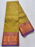 Kanchi Vegan Silk Saree With Contrast Blouse and Rich Jari Pallu
