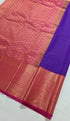 Kanchi Vegan Silk Saree With Contrast Blouse and Rich Jari Pallu