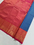 Kanchi Vegan Silk Saree With Contrast Blouse and Rich Jari Pallu