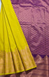 Kanchi Vegan Silk Saree With Contrast Blouse and Rich Jari Pallu
