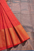 Kanchi Vegan Silk Saree With Contrast Blouse and Rich Jari Pallu