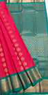 Kanchi Vegan Silk Saree With Contrast Blouse and Rich Jari Pallu