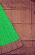 Kanchi Vegan Silk Saree With Contrast Blouse and Rich Jari Pallu