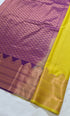 Kanchi Vegan Silk Saree With Contrast Blouse and Rich Jari Pallu