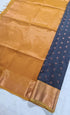 Kanchi Vegan Silk Saree With Contrast Blouse and Rich Jari Pallu