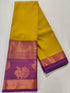 Kanchi Vegan Silk Saree With Contrast Blouse and Rich Jari Pallu