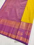 Kanchi Vegan Silk Saree With Contrast Blouse and Rich Jari Pallu