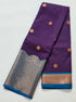 Kanchi Vegan Silk Saree With Contrast Blouse and Rich Jari Pallu