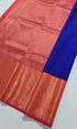 Kanchi Vegan Silk Saree With Contrast Blouse and Rich Jari Pallu