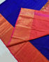 Kanchi Vegan Silk Saree With Contrast Blouse and Rich Jari Pallu