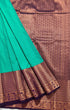 Kanchi Vegan Silk Saree With Contrast Blouse and Rich Jari Pallu