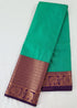Kanchi Vegan Silk Saree With Contrast Blouse and Rich Jari Pallu