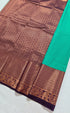 Kanchi Vegan Silk Saree With Contrast Blouse and Rich Jari Pallu