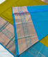 Kanchi Vegan Silk Saree with Contrast Blouse and Rich Jari Pallu