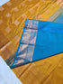 Kanchi Vegan Silk Saree With Contrast Blouse and Rich Jari Pallu